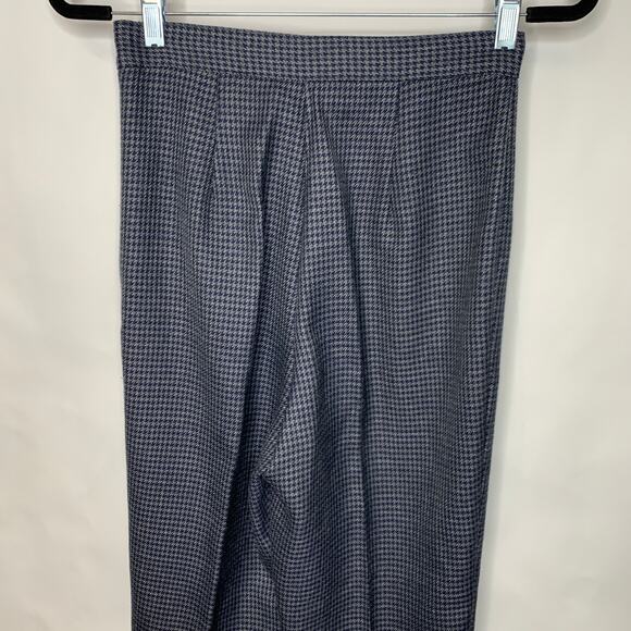 Casual Corner Blue Gray Houndstooth Wool Trousers XS 26" waist - Picture 5 of 7